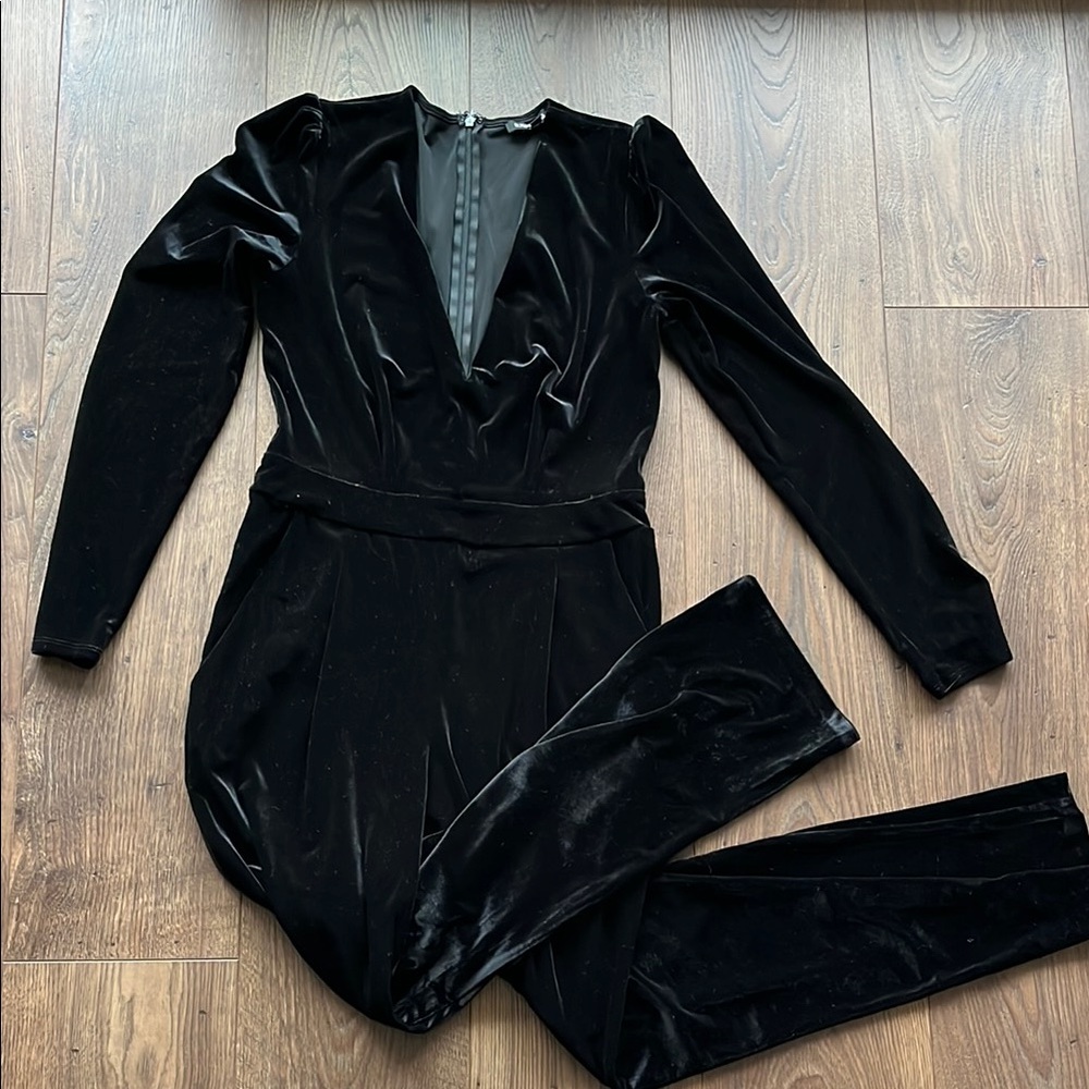Black Velvet Jumpsuit